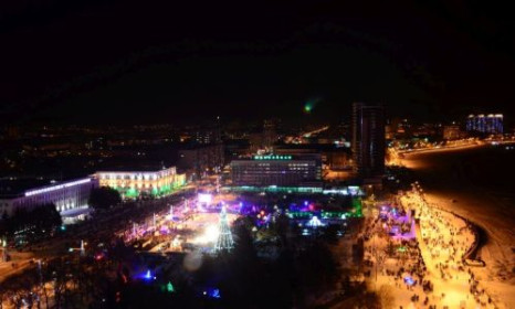 Огни ночного Благовещенска