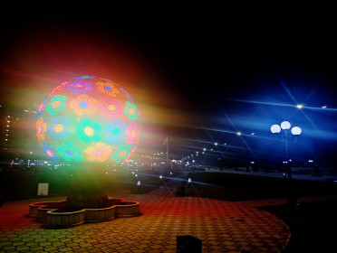 Дерево разноцветных огней