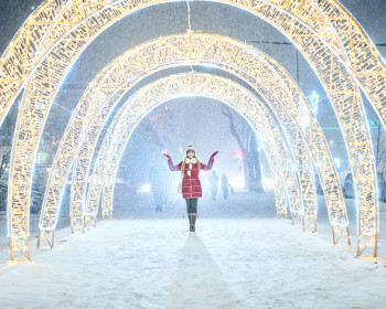 Световая арка на улице Ленина