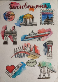 Стикеры с достопримечательностями Б