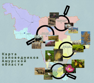 Карта заповедников Амурской области