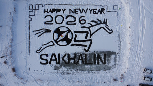 Новогодняя открытка с Сахалина