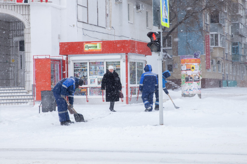 снег, снегопад, зима