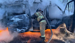 За новогодние выходные пожарные подразделения Приамурья выезжали на тушение восьми автомобилей