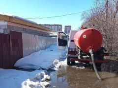 гстк таяние снега лужи вода подтопление откачка автоцистерна