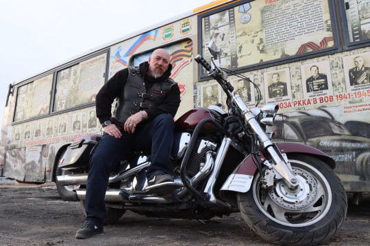 Президент благовещенского отделения мотоклуба «Ночные волки» Василий Семенов
