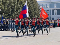 торжественное прохождение войск Благовещенского гарнизона день победы девятое мая