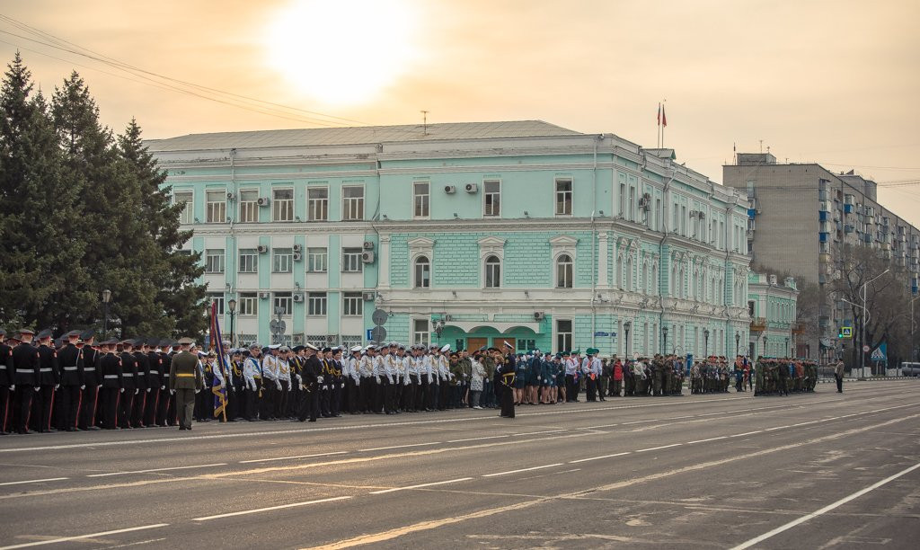 В Благовещенске прошла репетиция военного парада: фоторепортаж